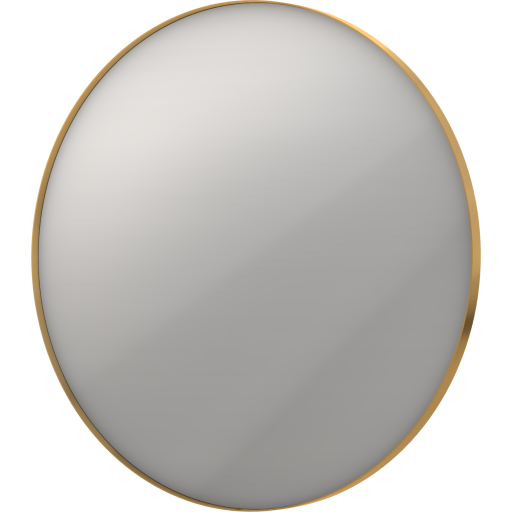 Sanibell Ink SP17 speil med lys, dimbar, duggfri, gull, Ø100 cm Baderom > Innredningen