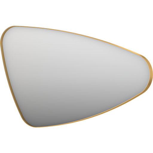Sanibell Ink SP22 spejl, højre, 100x60 cm, børstet mat guld