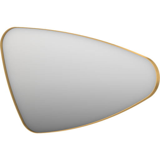 Sanibell Ink SP23 spejl med lys, dæmpbar, dugfri, højre, 100x60 cm, børstet mat guld