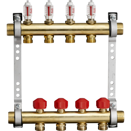 Roth gulvvarme fordelerør, 1" x 3/4", 3 kredse