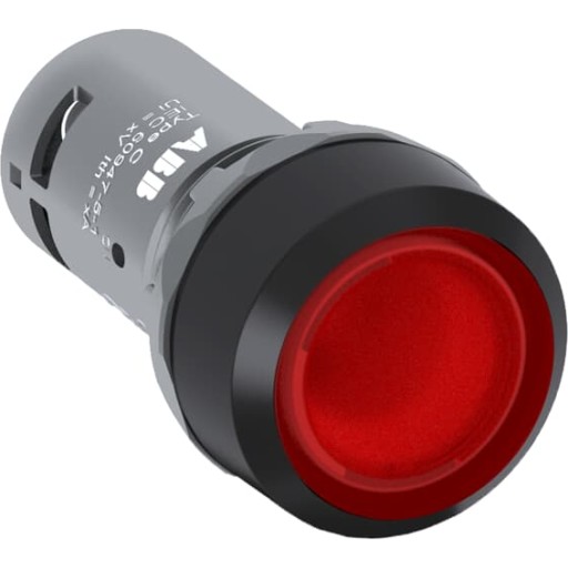 Kompakt lavtrykkslampe rød, 220VAC/DC 1 ende, CP1-13R-10