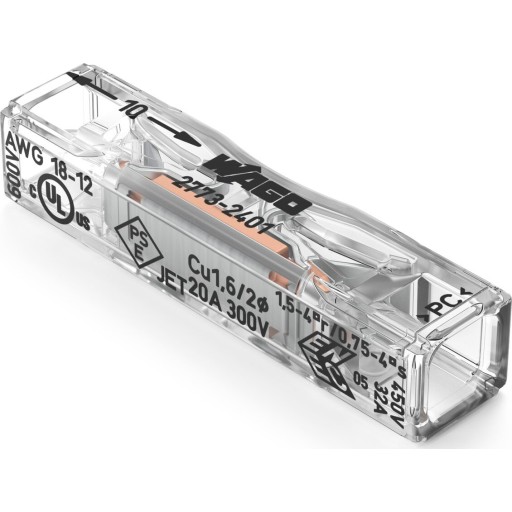 100 stk PUSH WIRE Inline fjærskjøt (maks 4 mm²)