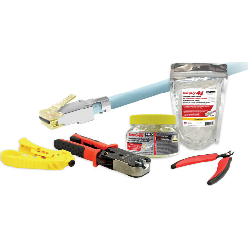 Simply45 RJ45 starter kit CAT6/7, alt til at komme i gang, skærmet