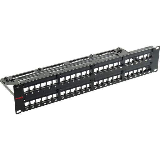 Simply45 Patchpanel Rack 48 Port Unloaded Unshielded 2U Backuptype - El