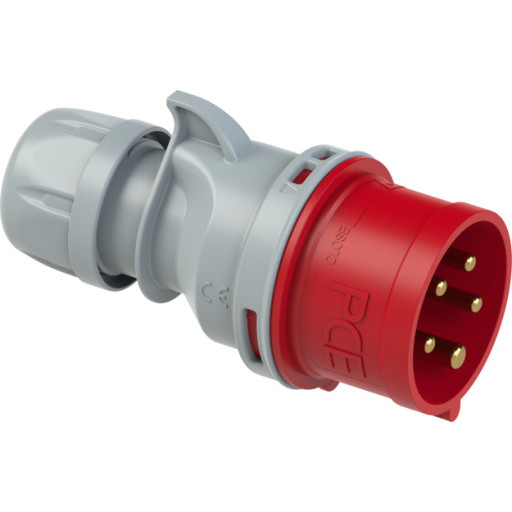 CEE Plugg 32A 5P 400V rød, vri, IP44