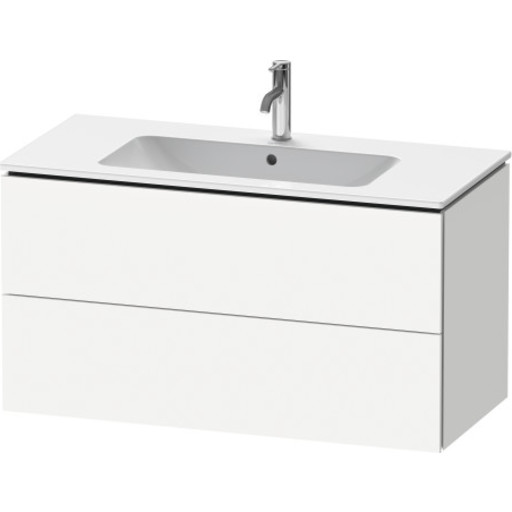 Duravit L-Cube vaskeskab med 2 skuffer. 1020 x 481 mm. Mat hvid - Passer til vask 635412000
