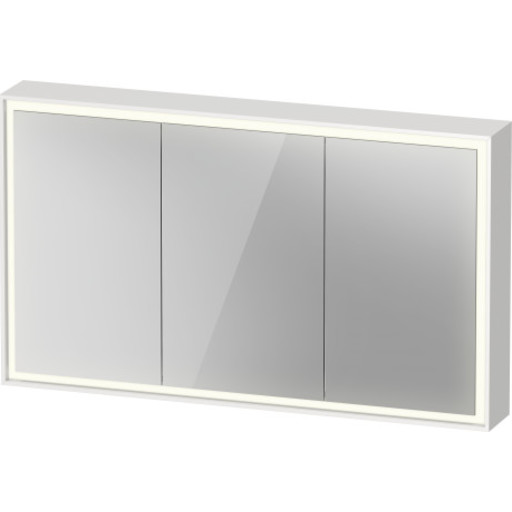 L Cube Spejlskab Med Lys Dæmpbar Sensor 120x70 Cm Hvid Fra Duravit