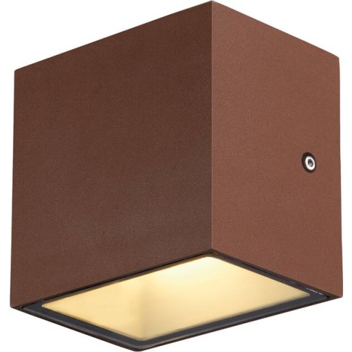 SLV Sitra S udendørsvæglampe, justerbar lysfarve, rust