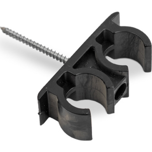 Gabotherm rrholder m/skrue & rawplugs, til 18 mm rr, 6 mm bor