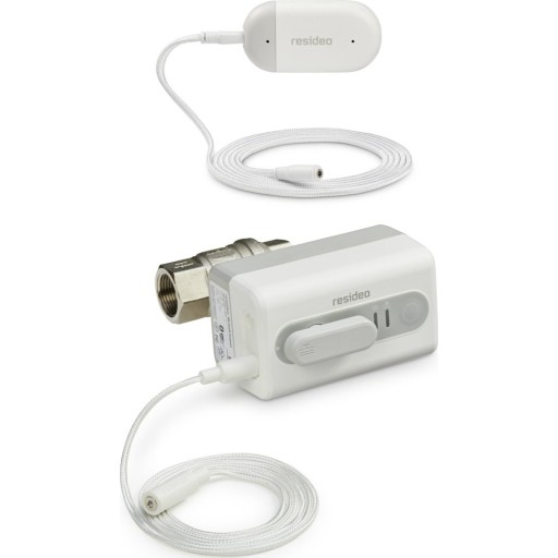 Resideo Braukmann Waterstop WiFi vandlækagestopventil 3/4". Inkl. vandalarm og kabel