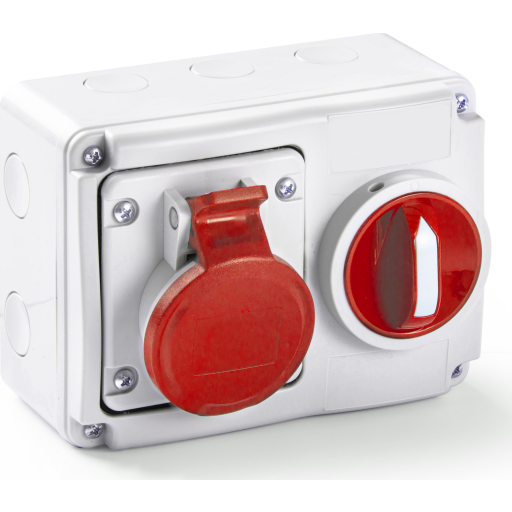 CEE stikkontakt med interlock til 400V med 16A/5P billede