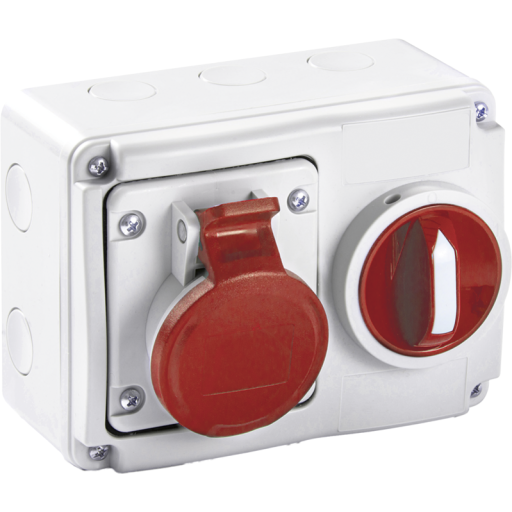 CEE stikkontakt med interlock til 400V med 32A/5P billede