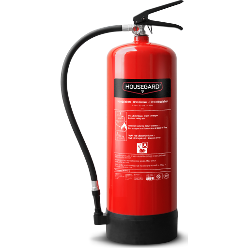 Housegard WE9HO-A brandslukker,9 liter, rød