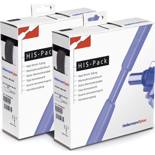 Billede af Krympeflex box 2:1, Ø25,4/12,7 mm, sort, 5M, uden lim