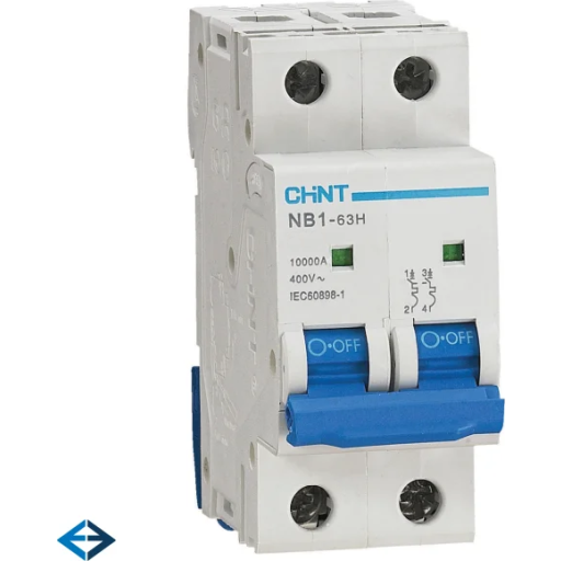 Automatsikring Chint NB1-63H, C 6A 2P, 10kA Backuptype - El