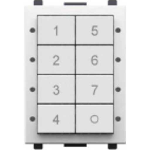 digidim136WD2 Panel med 8 knapper, DALI2.7 scener + bryter, hvit Backuptype - El