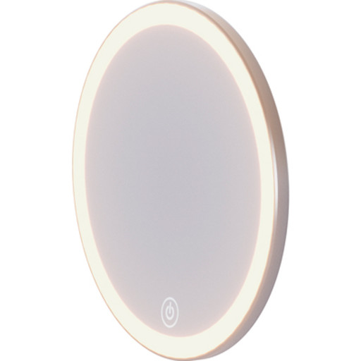 Dansani Handy makeup spejl med lys, Ø18cm, krom