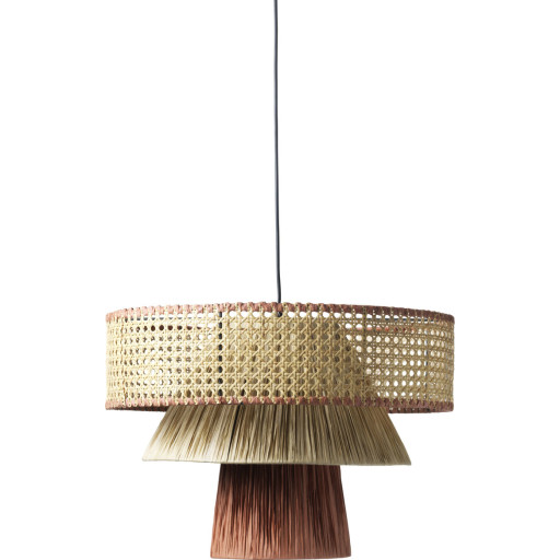 Jore Copenhagen Triple Cane pendellampe, rødbrun