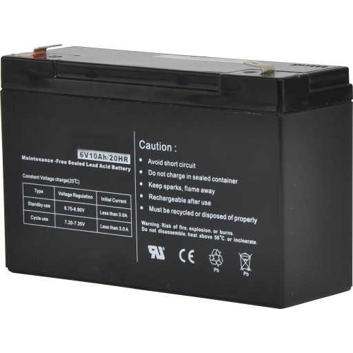 6V 10Ah batteri for Gallagher S40, S40LE spenningssender Backuptype - El
