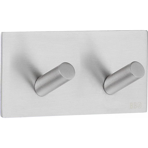 Dobbletkrog Beslagsboden B1093 Børstet Stål Selvklæbende