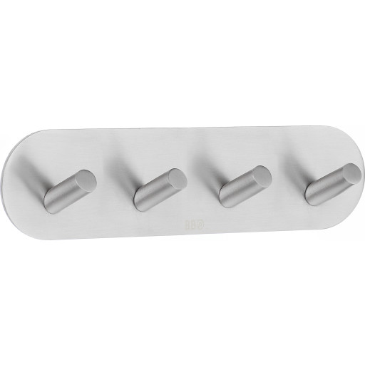 Beslagsboden knagerække, børstet rustfrit stål billede