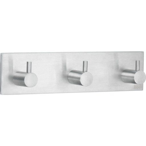 Beslagsboden knagerække, børstet rustfrit stål billede