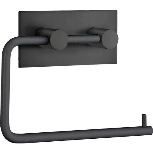Beslagsboden toiletrulleholder, mat sort billede