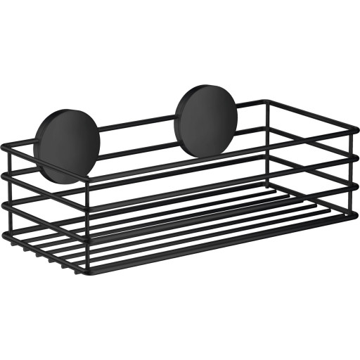 Smedbo beslagsboden enkel brusekurv, sort rustfrit stål,