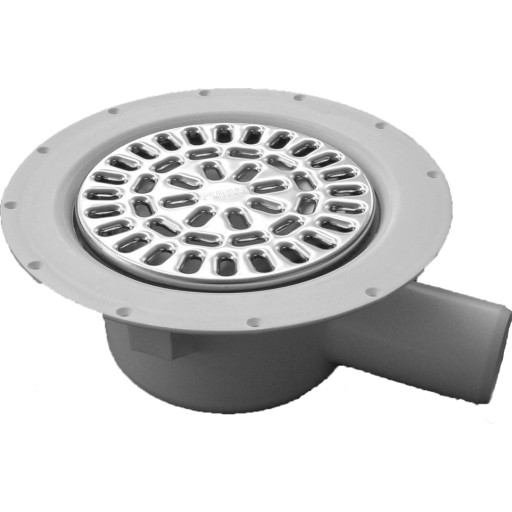 Purus FREJA 50 mm afløbsskål t/vinyl, u/studs, vandret, rustfri