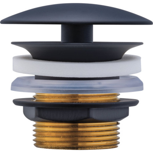 Duravit bundventil, tvangsåben, mat sort