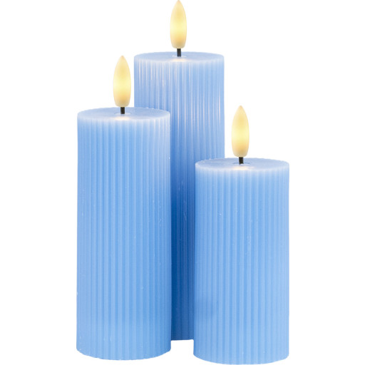 Sirius Smilla Genopladelig Bloklyssæt Ø 5 cm - Blå - 3 stk