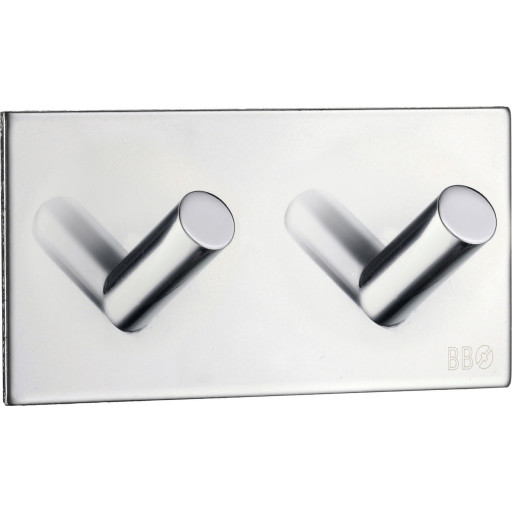 Smedbo beslagsboden selvklæbende dobbelt krog, krom