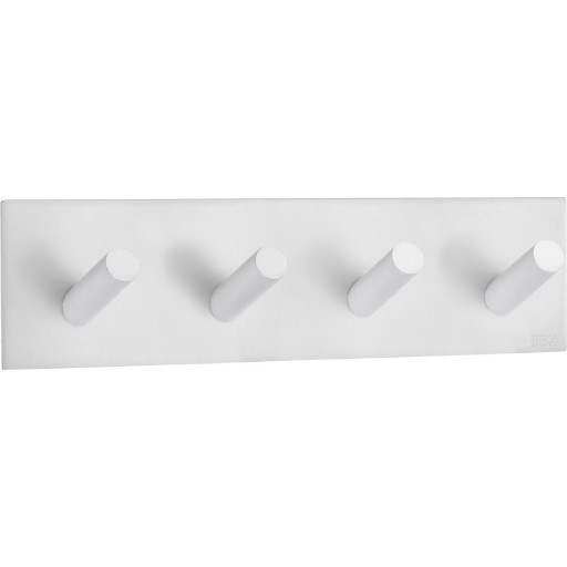 Beslagsboden knagerække, mat hvid billede