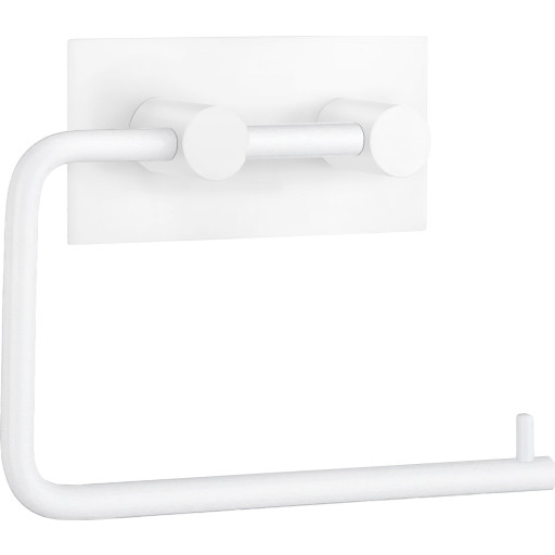 Beslagsboden toiletrulleholder, mat hvid billede