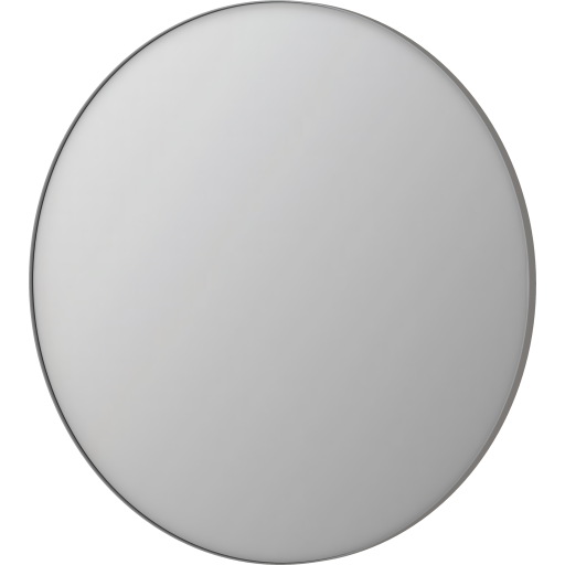 Sanibell Ink SP17 speil med lys, dimbar, duggfri, børstet rustfritt stål, Ø120 cm Baderom > Innredningen