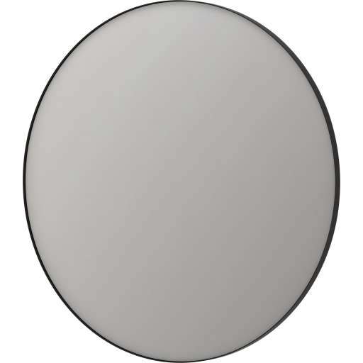 Sanibell Ink SP17 speil med lys, dimbar, duggfri, børstet sort, Ø120 cm Baderom > Innredningen