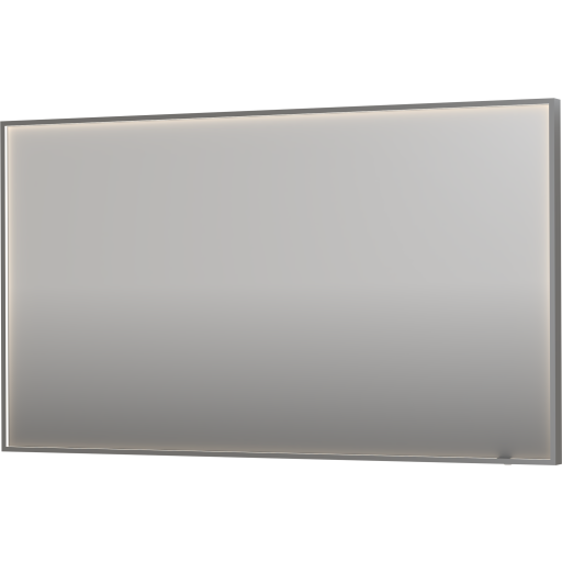Sanibell Ink SP19 spejl med lys, dæmpbar, dugfri, børstet rustfrit stål, 140x80 cm