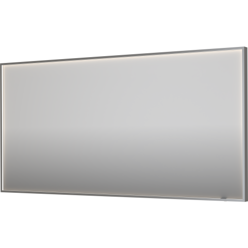 Sanibell Ink SP19 spejl med lys, dæmpbar, dugfri, børstet rustfrit stål, 160x80 cm