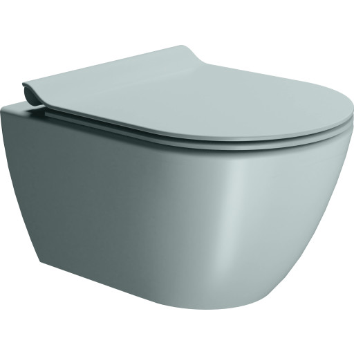 GSI Pura vegghengt toalett, uten skyllekant, rengjøringsvennlig, matt lysgrønn Baderom > Toalettet