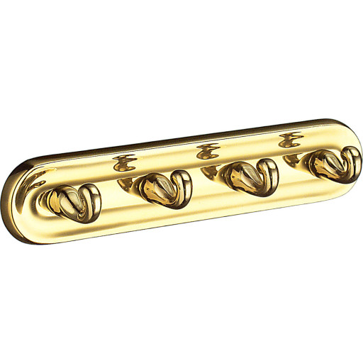 3 stk Smedbo Villa knagerække, poleret messing billede