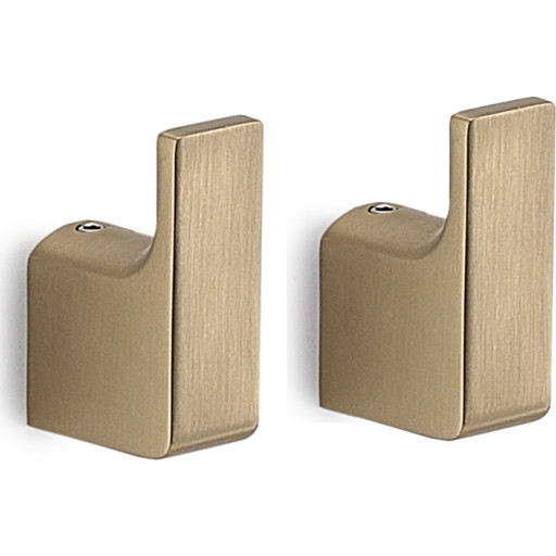 Hefe Piren håndklædekrog, 2 stk., børstet messing billede