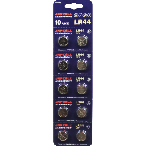Japcell LR44 batterier, 10-pak billede