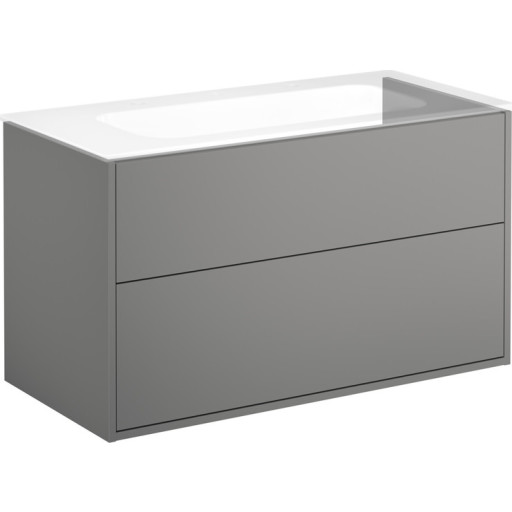 Gustavsberg Vaskeskab 1000x465x550mm 2skuffer Askegrå Fra Gustavsberg