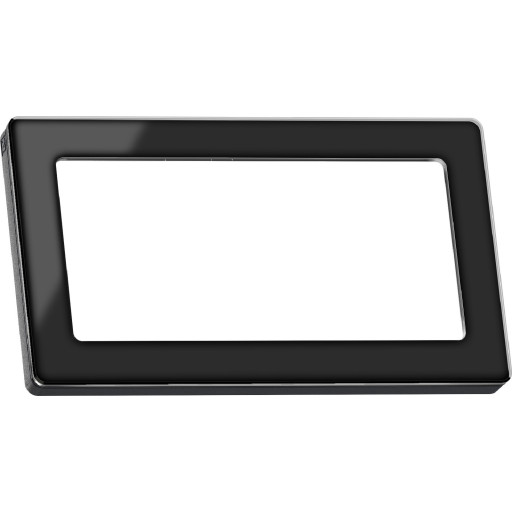 LK FUGA - Pure design ramme uden midtersprosse, 1x2 modul, sort (glas)