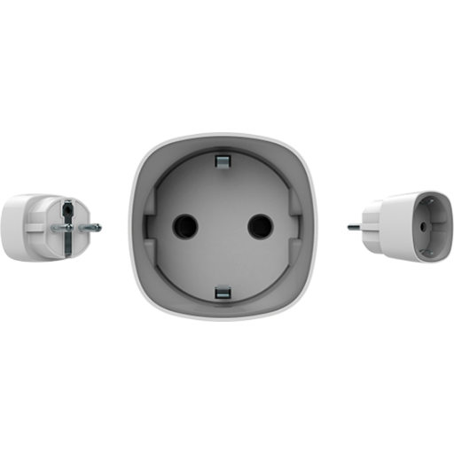 Ajax Socket - Smart stik - trådløs - Jeweller - 866 - 866.5 MHz, 868 - 868.6 MHz, 868.7 - 869.2 Mhz, 905 - 926.5 MHz, 915.85 - 926.5 MHz, 921 - 922 MHz - hvid