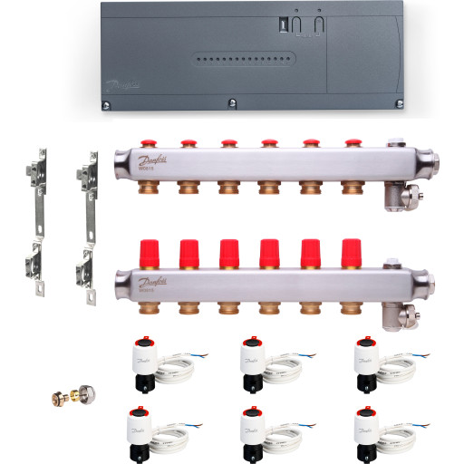 Danfoss Icon2 gulvvarmestyring, trådløs, 6 kredse
