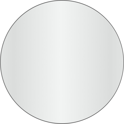 Loevschall Refine spejl med ramme, sort, Ø80 cm