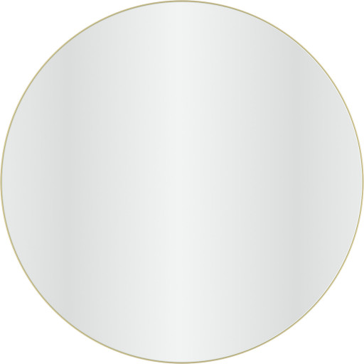 Loevschall Refine spejl med ramme, børstet messing, Ø100 cm