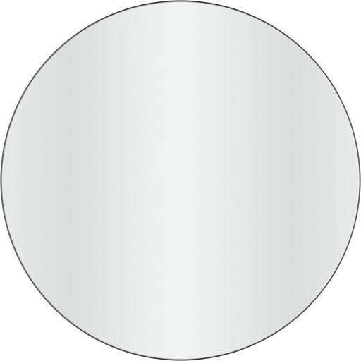 Loevschall Refine Round spejl, Ø100 cm, sort