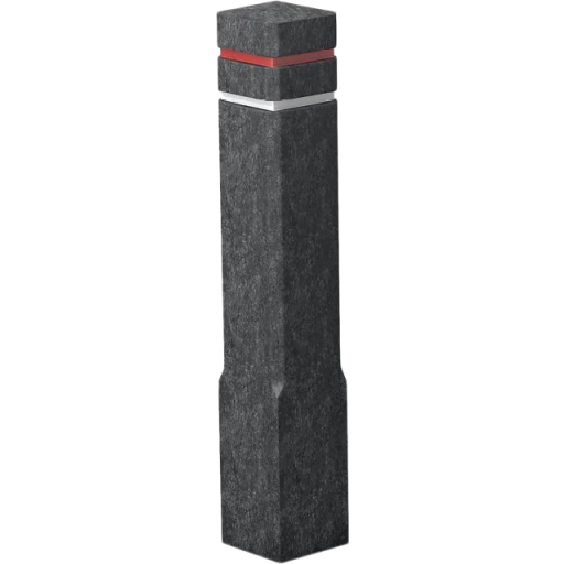 HAHN Kunststoffe Hanit pullert, firkantet, 14x140 cm, rød/hvid refleks, sort